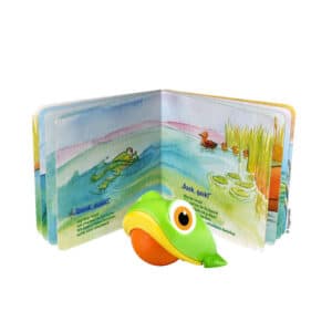 Baby-Frosch und seine Freunde Kinderbuch mit Instrument
