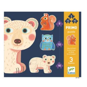 3 Primo-Puzzles Wald-Tiere für Kleine