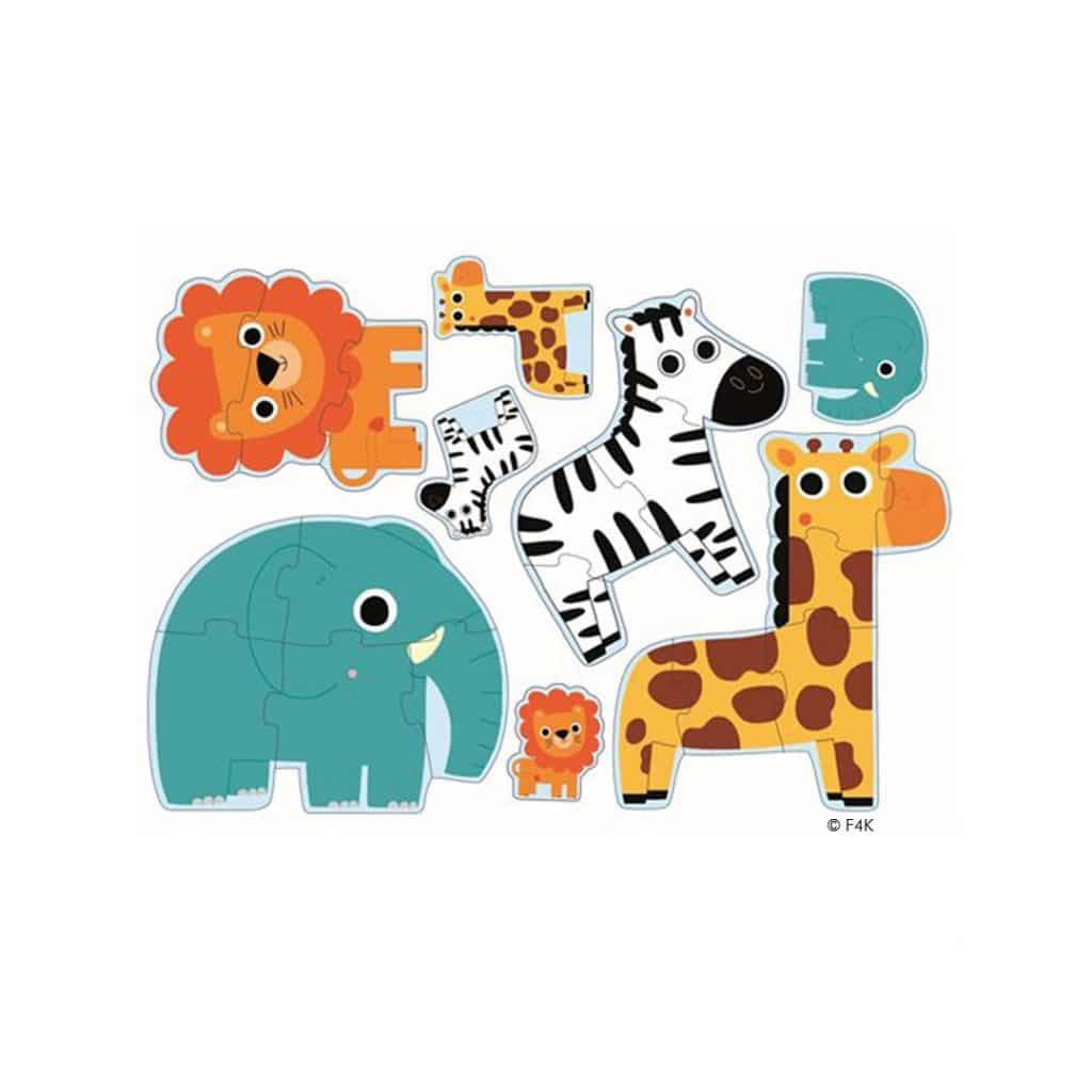 4 Primo-Puzzles Zootiere für Kleine