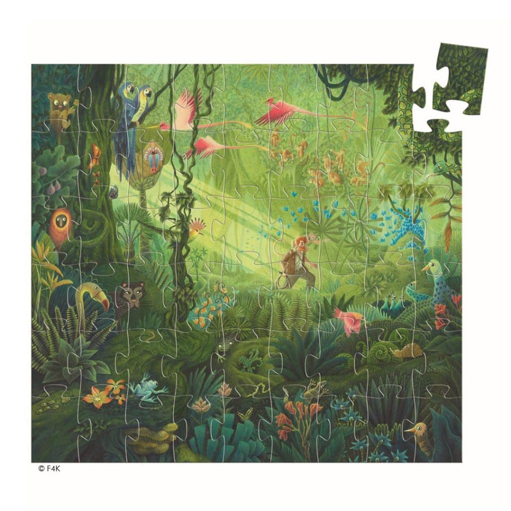 Djeco Silhouetten-Puzzle Im Dschungel 54 Teile
