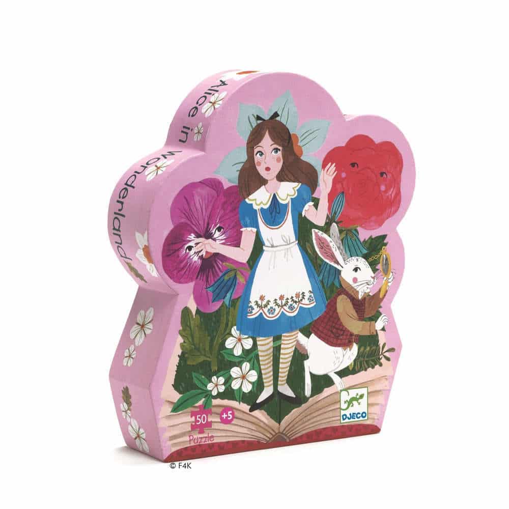 Djeco Silhouetten-Puzzle Alice im Wunderland 50 Teile