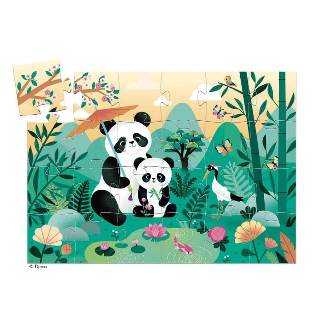 Djeco Silhouetten-Puzzle Panda 24 Teile