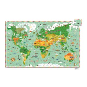 Djeco Entdecker-Puzzle Weltreise 200 Teile