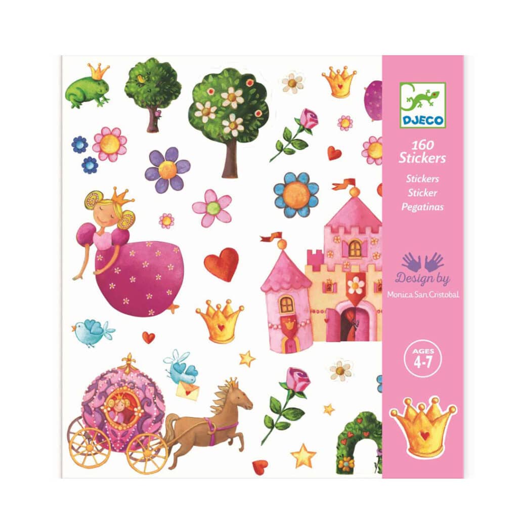 Djeco-Sticker-Set-160-Aufkleber-Prinzessinen