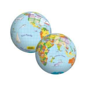 Freizeit-Ball-Globus-Weltkugel-Kunststoff-23-cm