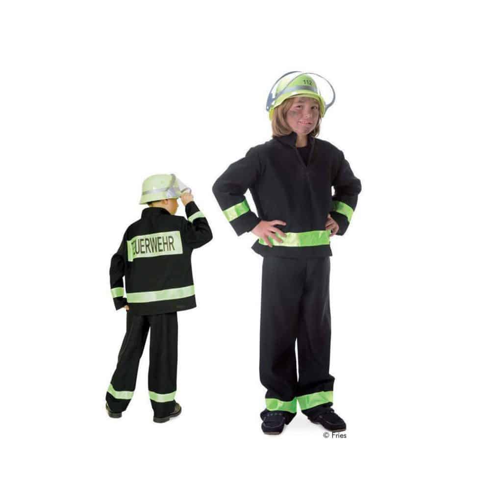 Feuerwehr-Kostüm-Set mit Helm Gr. 116