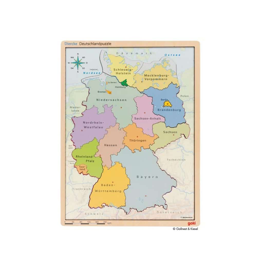 Diercke Lagen-Puzzle Deutschland aus Holz