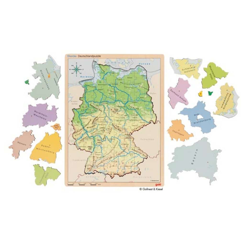 Diercke Lagen-Puzzle Deutschland aus Holz