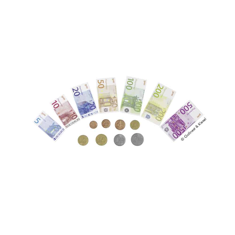 Spielgeld-Set Euro Münzen und Geldscheine