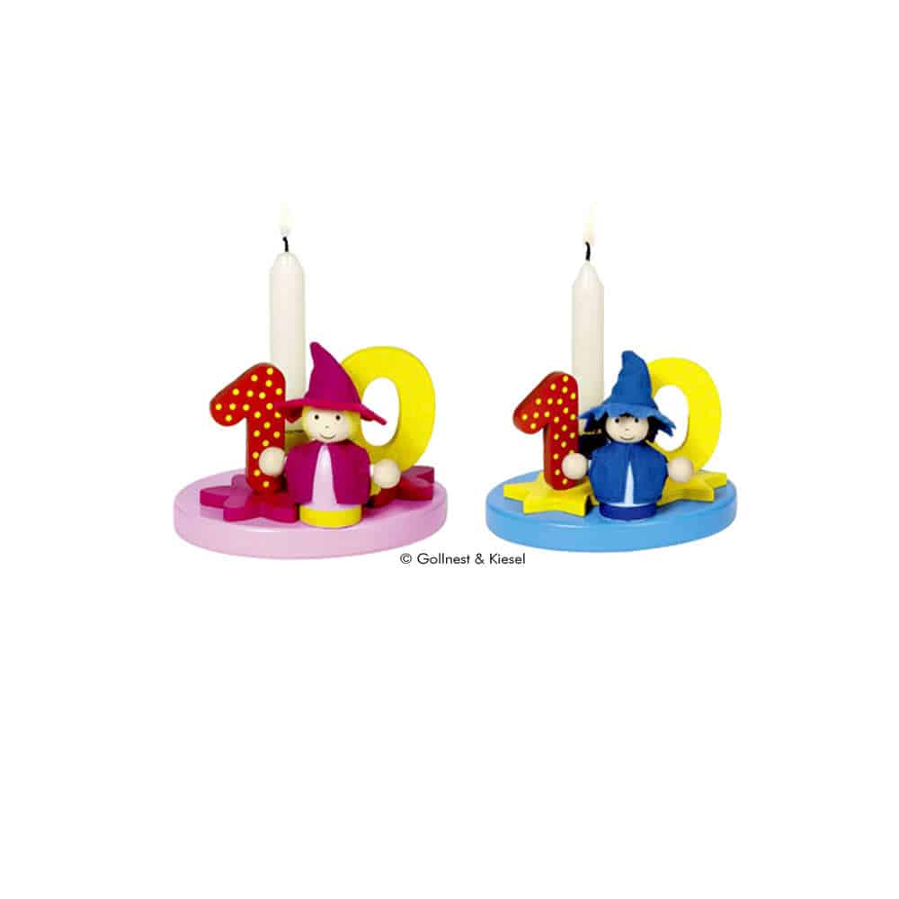 Geburtstags-Wichtel mit Kerzenhalter