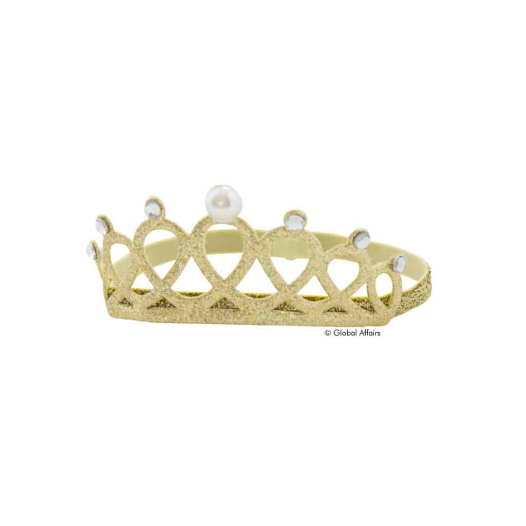 Haarband in Gold mit Diadem-Krone