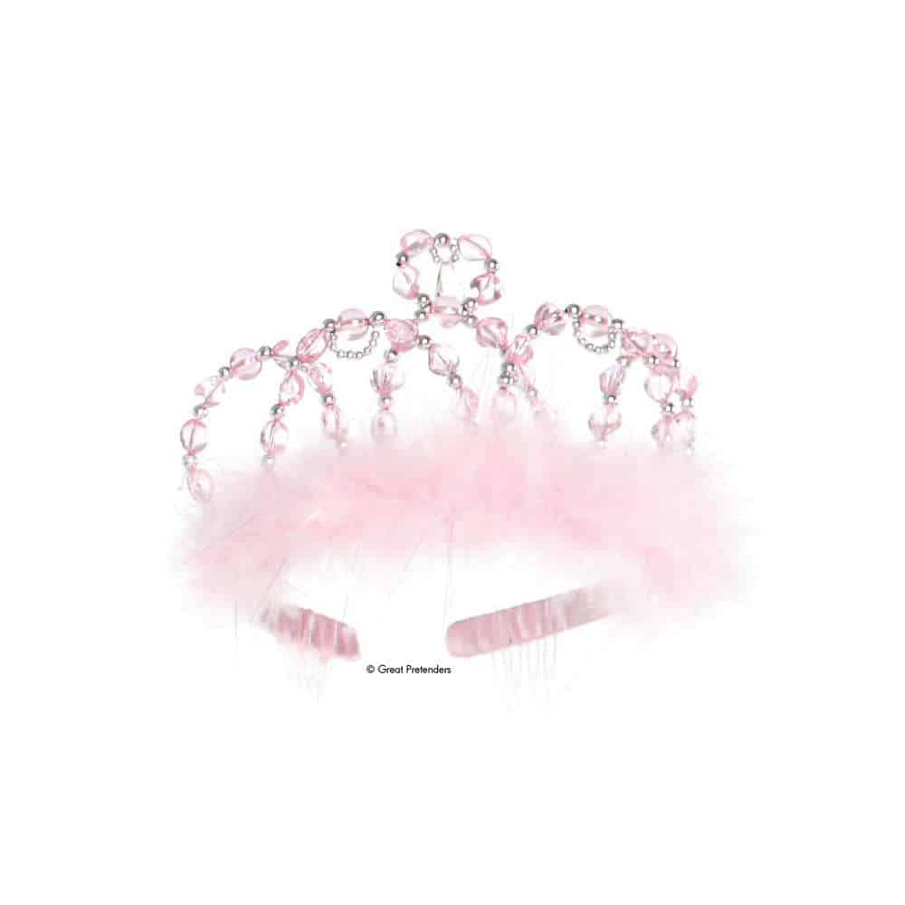 Prinzessinnen-Krone Rosa-Silber Diadem