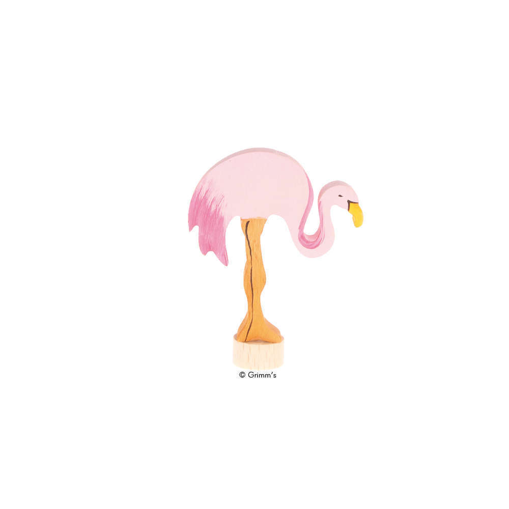 Grimm's Stecker Flamingo handbemalt