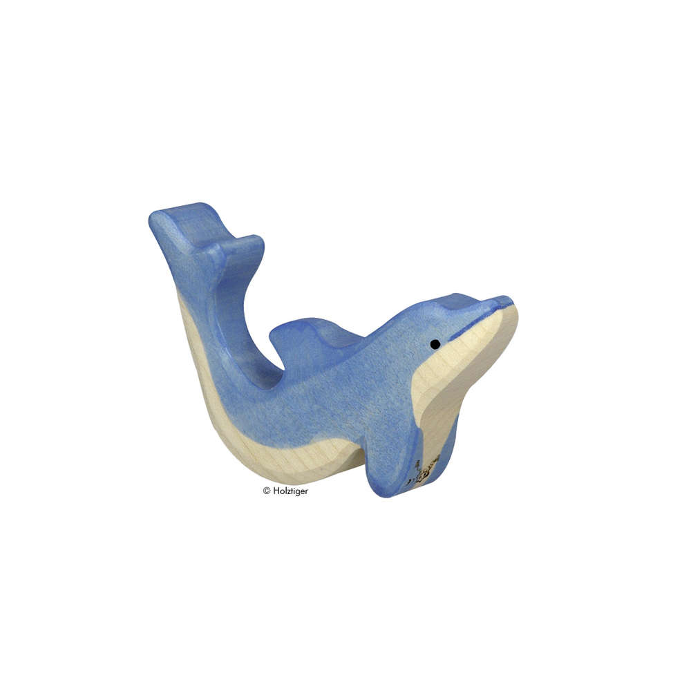 Holztiger Holzfigur Delfin klein