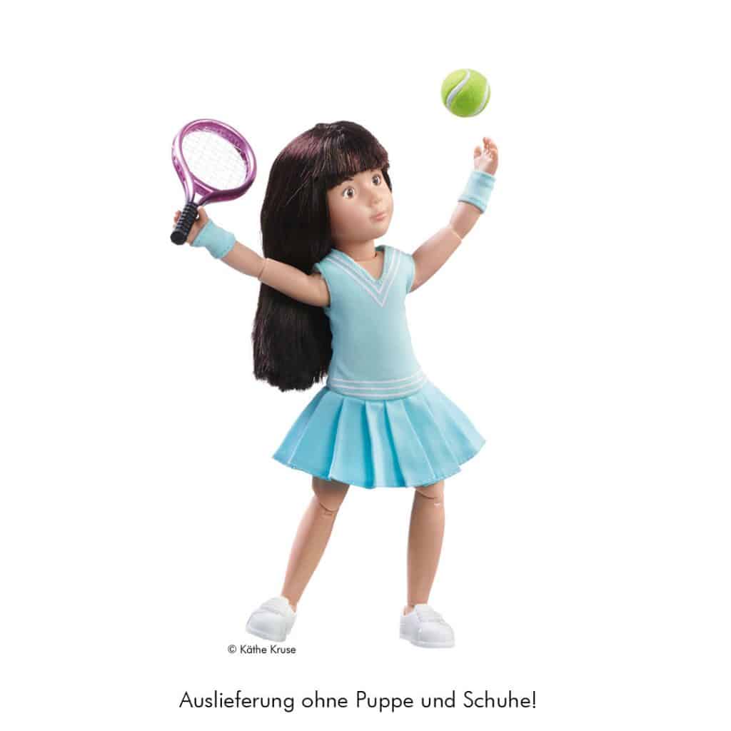 Kruselings Puppe Outfit Luna Tennis-Kleidung mit Schläger