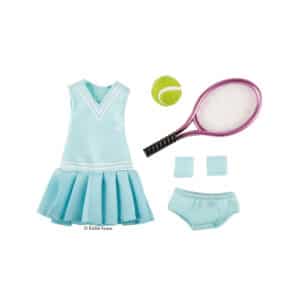 Kruselings Puppe Outfit Luna Tennis-Kleidung mit Schläger