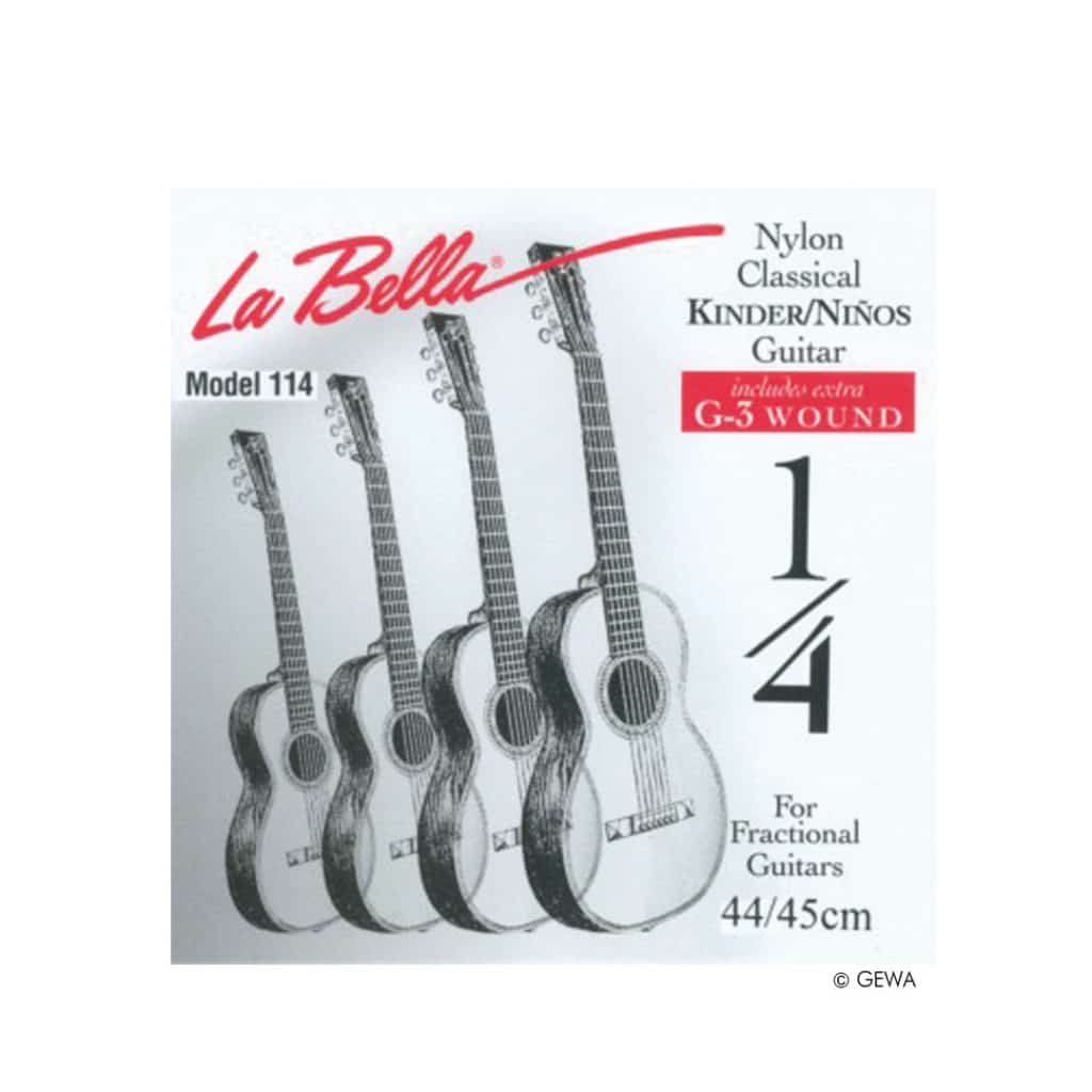 La Bella Gitarrensaiten für 1/4 und 1/2 Kinder-Konzertgitarre