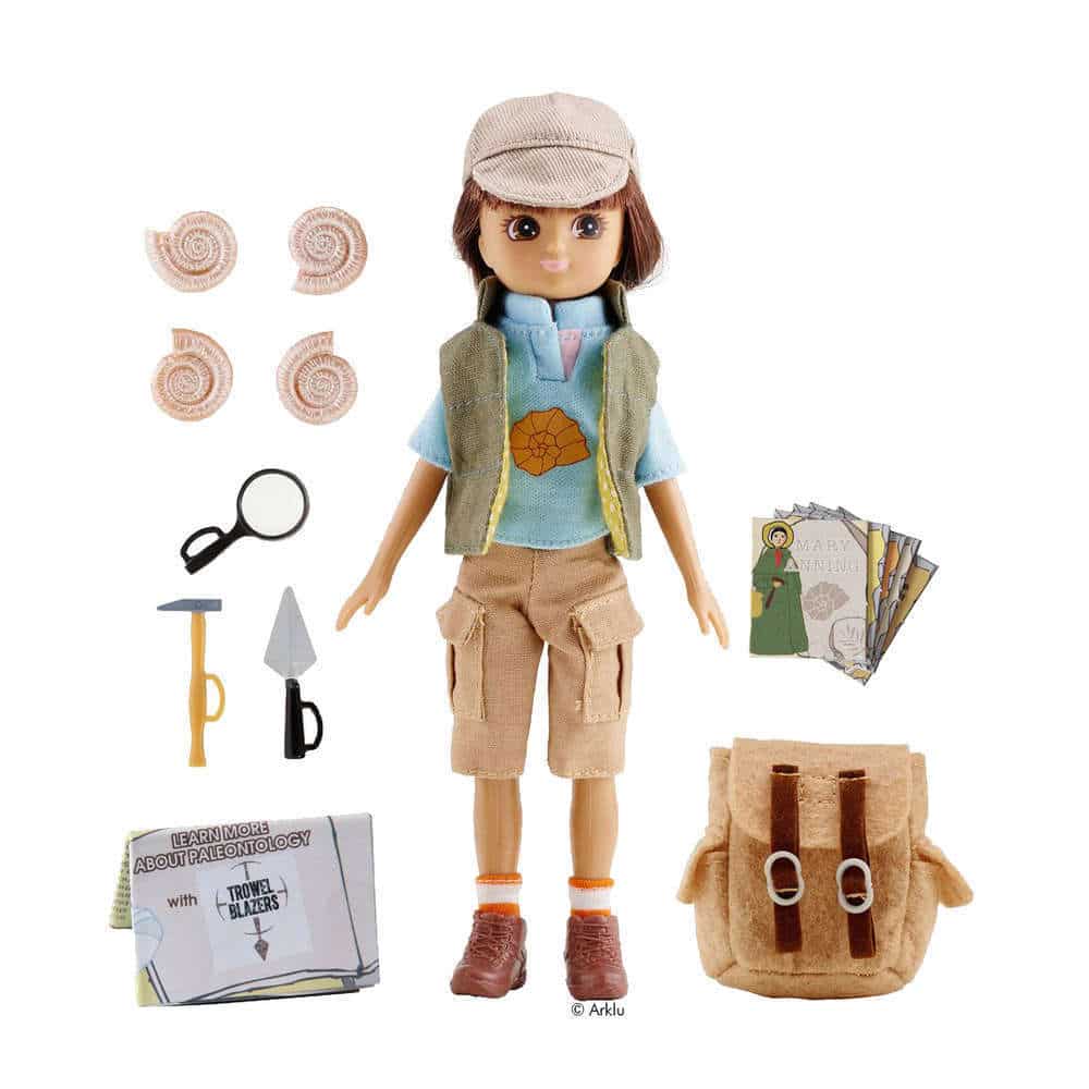 Lottie Puppe Archäologin mit Fossilien