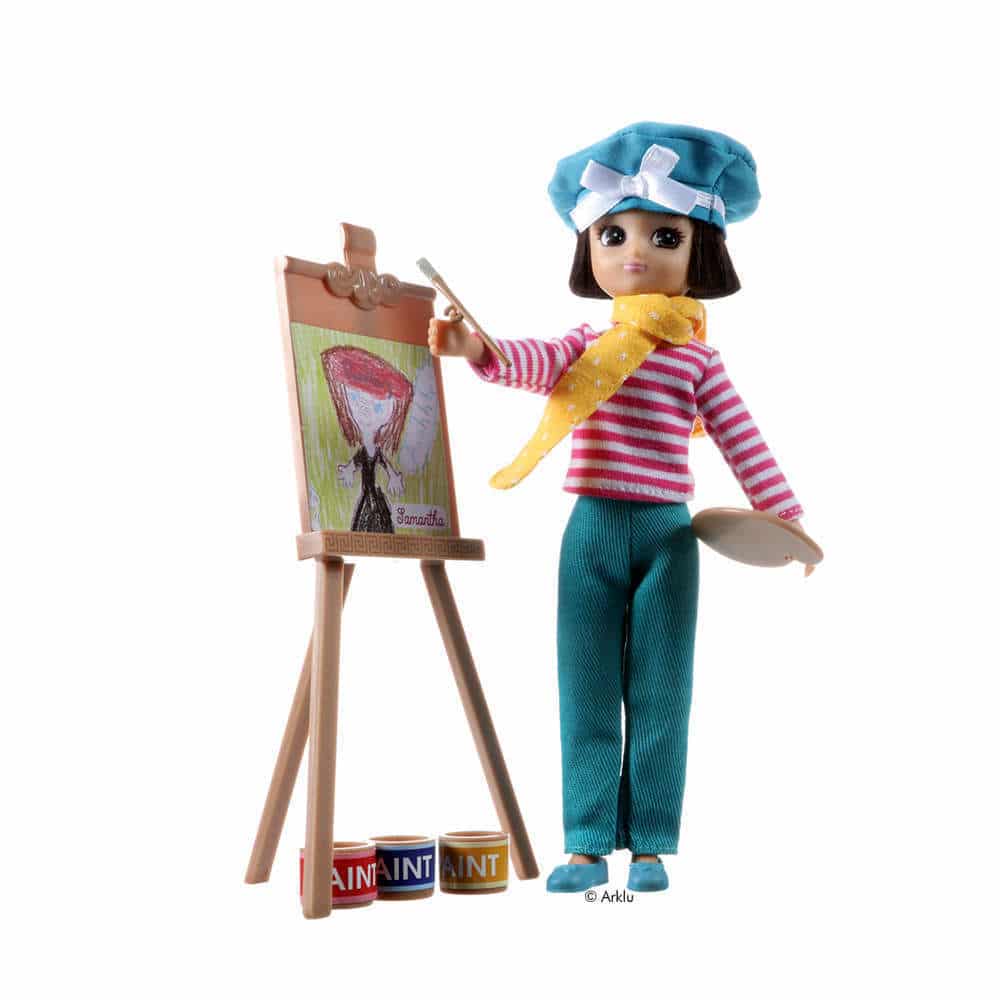 Lottie Puppe Malerin mit Staffelei