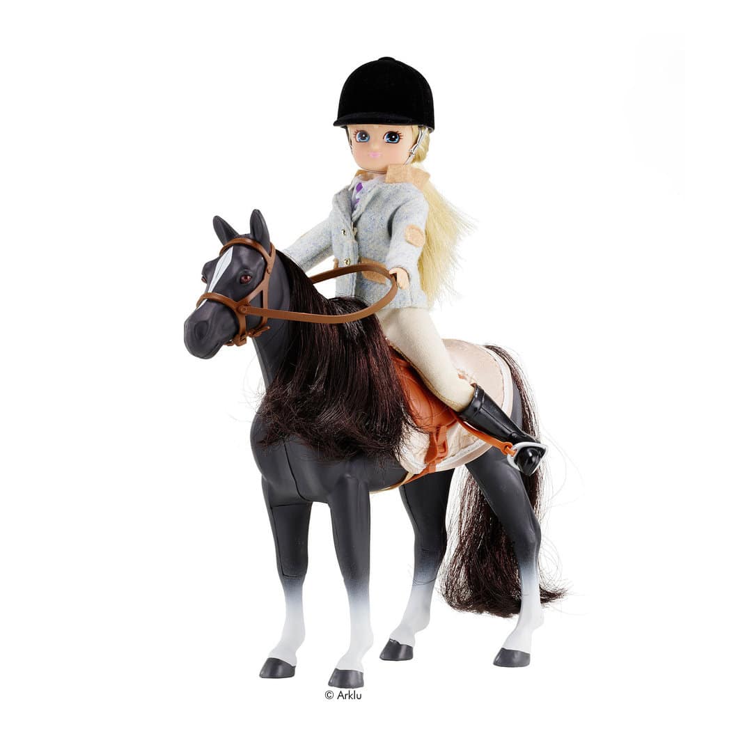 Lottie Puppe Reiterin mit Pferd