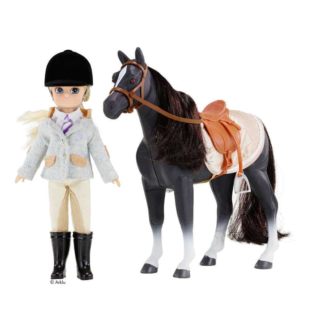 Lottie Puppe Reiterin mit Pferd