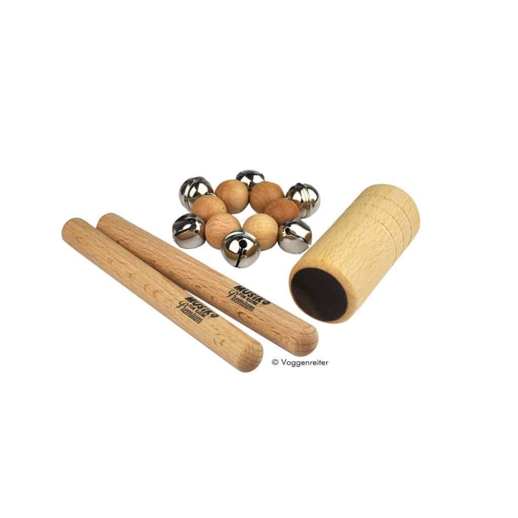 Mini-Percussion-Set aus Holz Musik für Kleine Premium
