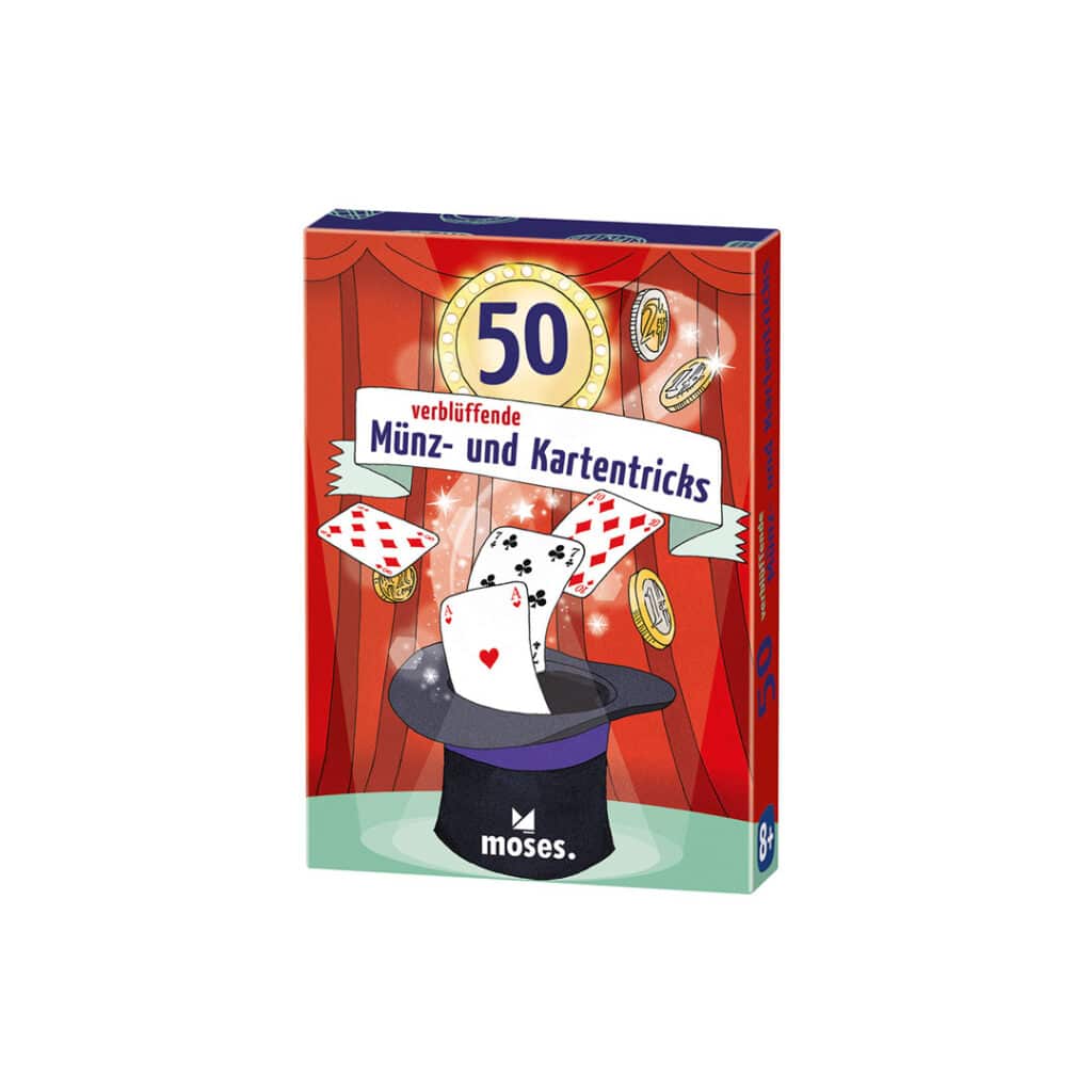 Moses-Fun-Cards-50-Karten-50-verblueffende-Muenz-und-Kartentricks
