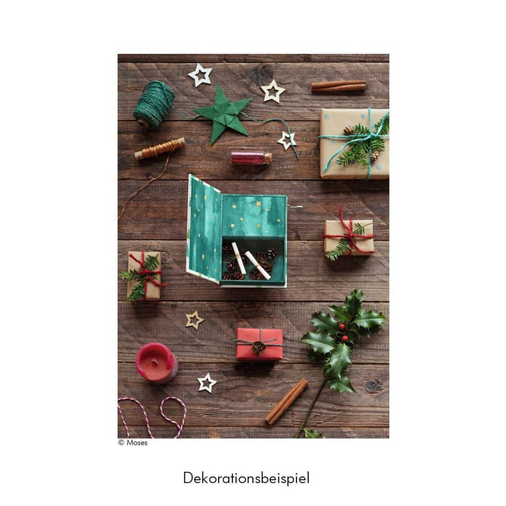 Geschenk-Gutscheinbox mit Spieluhr Weihnachten