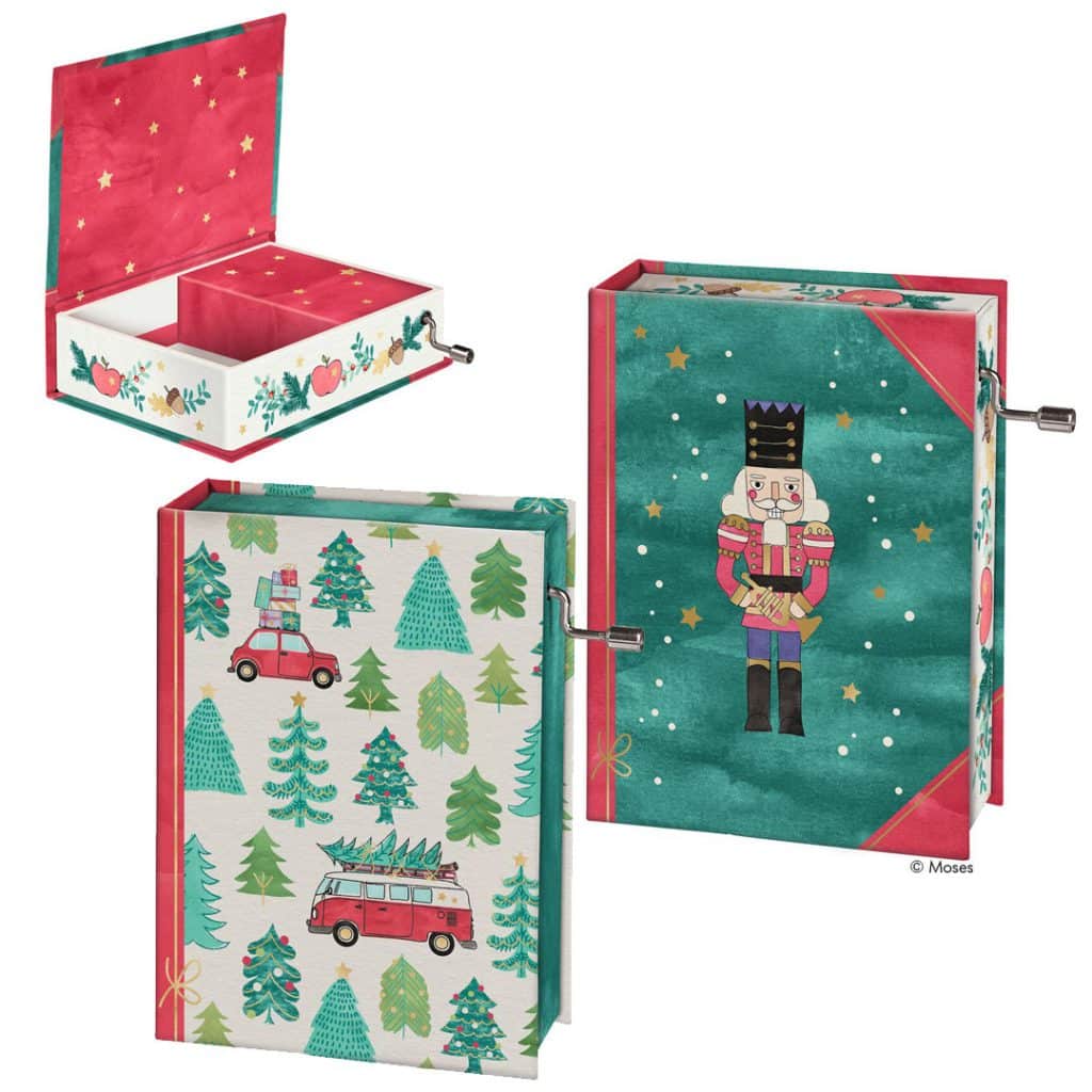 Geschenk-Gutscheinbox mit Spieluhr Weihnachten