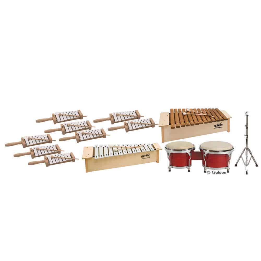 Musikzimmer Set 2 mit 11 Orff-Instrumenten