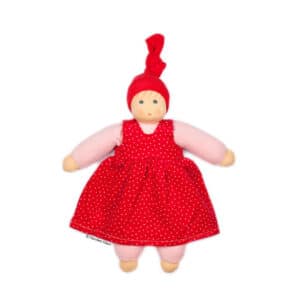 Nanchen Bio-Puppe Sommermädel mit rotem Kleid