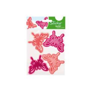 Nestler-Sticker-Schmetterlinge-aus-Filz-Rosa-Aufkleber-fuer-Schultueten