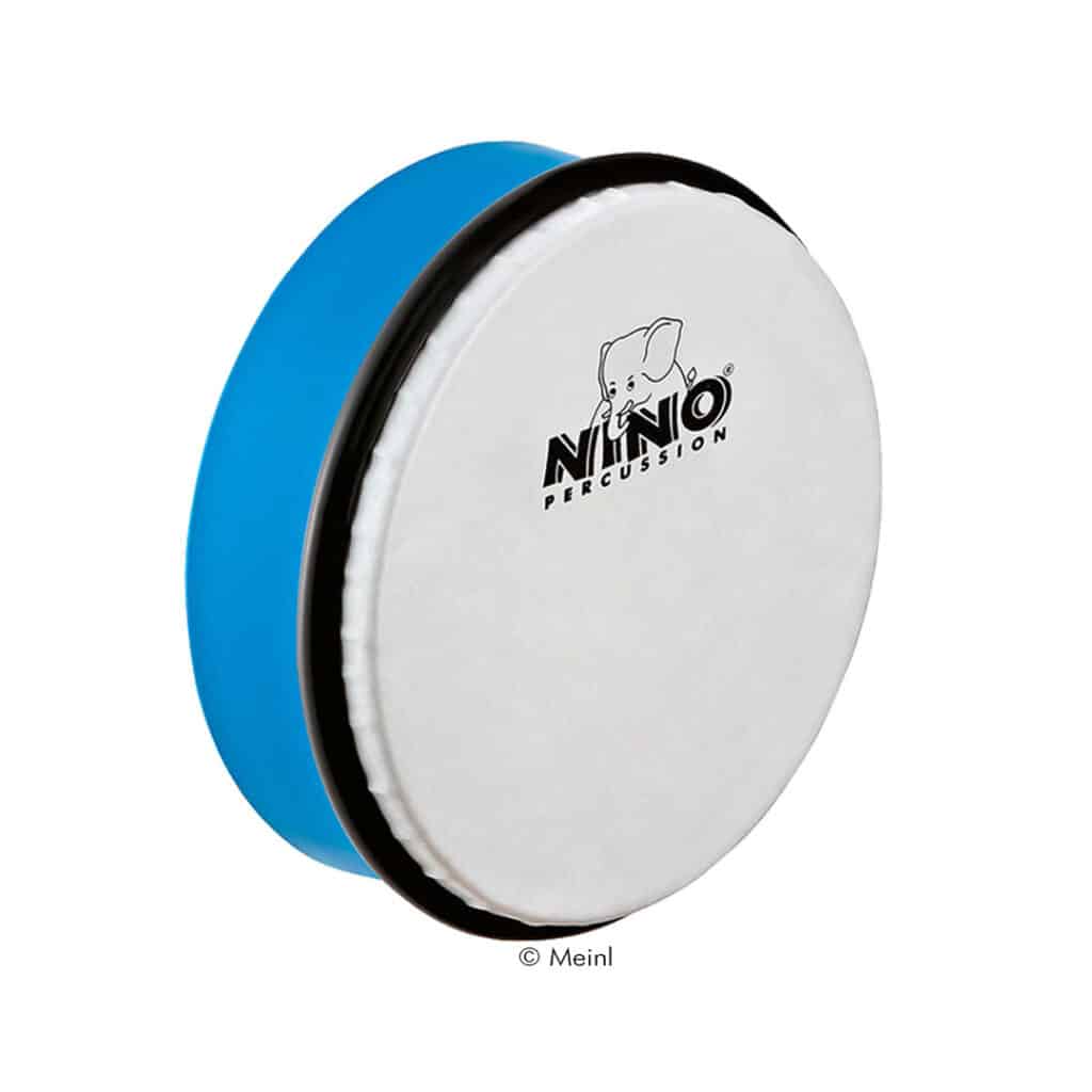 Nino-Percussion-Tamburin-ABS-Handtrommel-15cm-blau