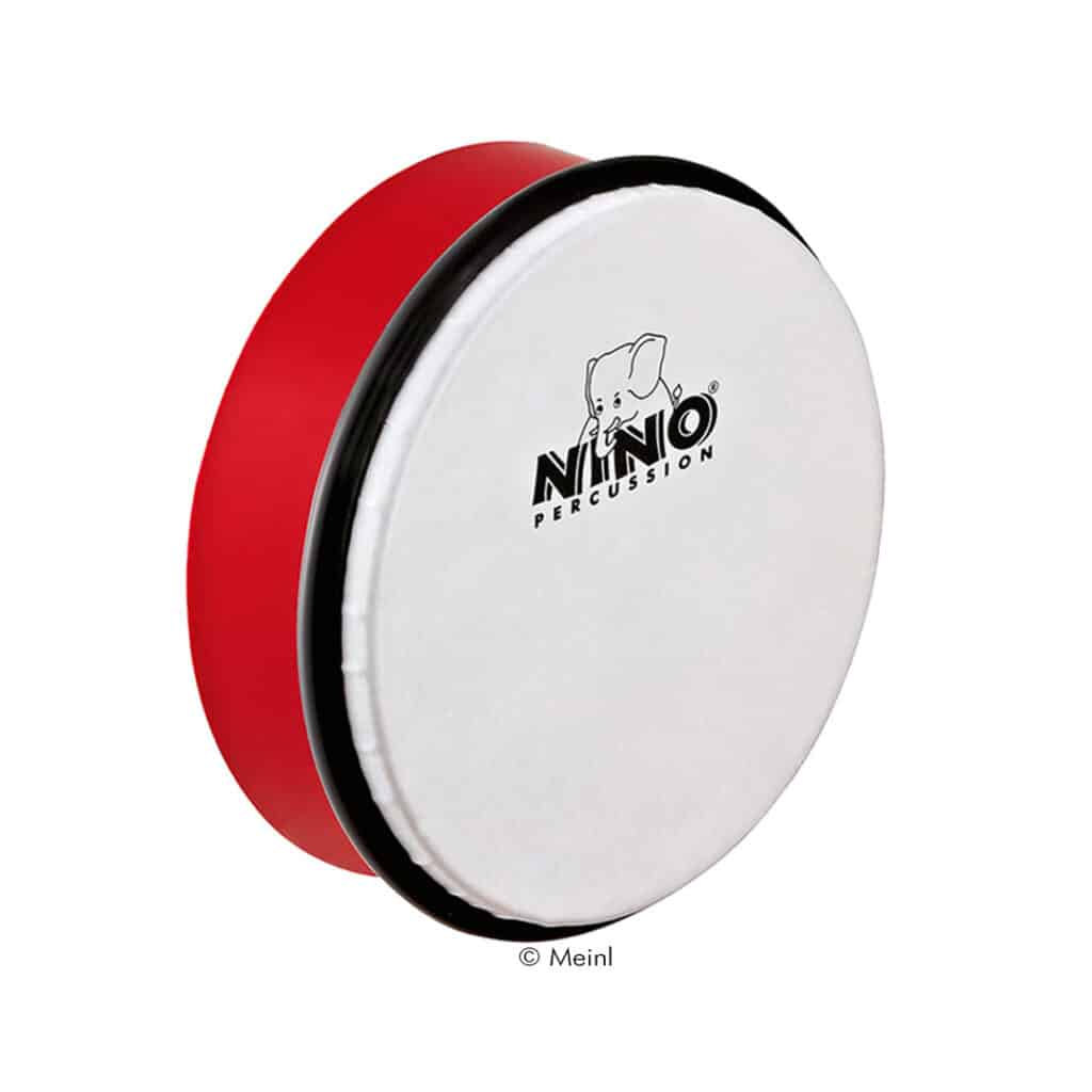 Nino-Percussion-Tamburin-ABS-Handtrommel-15cm-rot