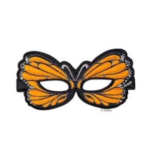 Maske Schmetterling Orange mit Glitzer