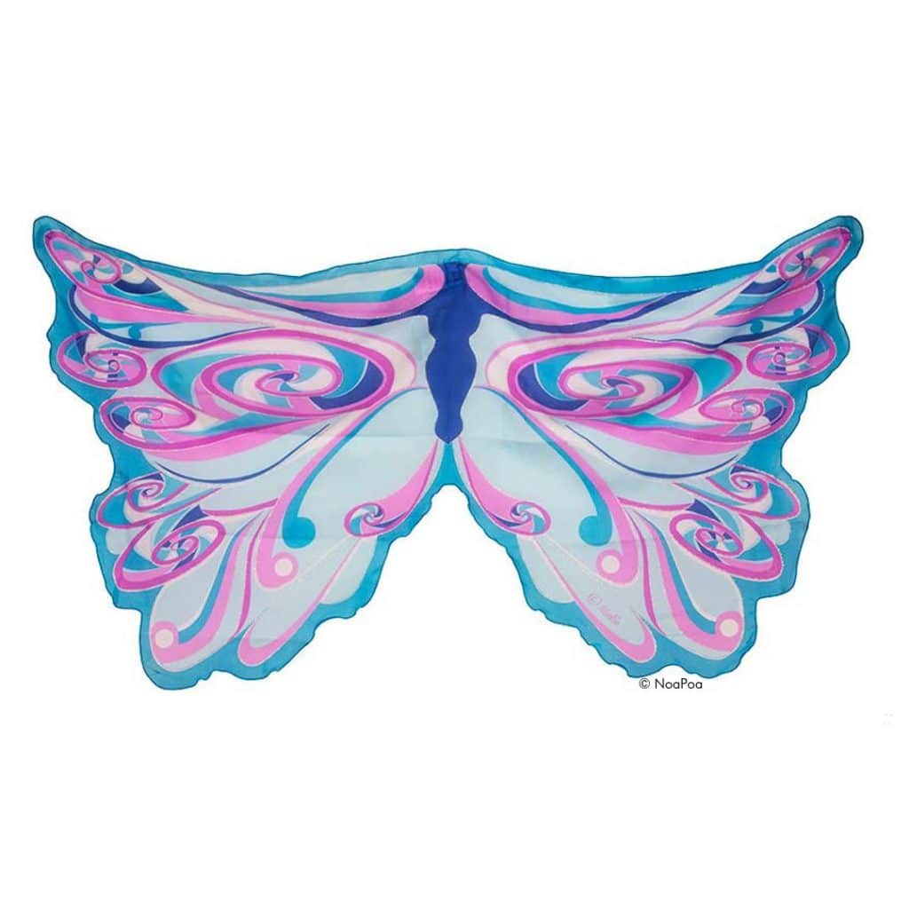 Feenflügel mit Glitzer Regenbogenfee Blau-Lila