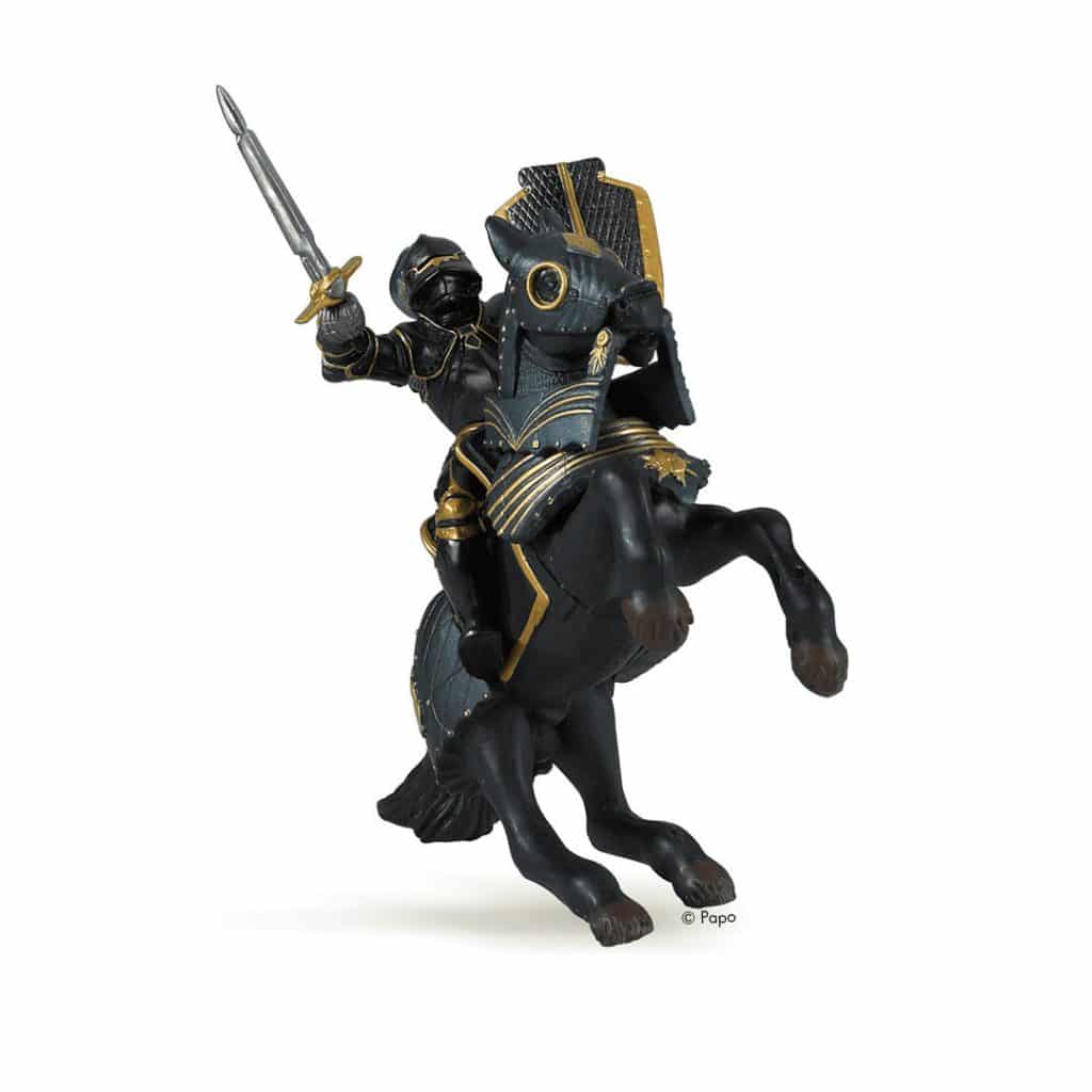 Papo Figur Pferd des schwarzen Ritters