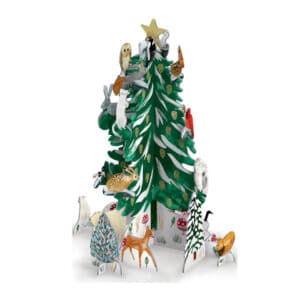 Roger-la-Borde-3D-Adventskalender-Pop-n-Slot-Weihnachtsdekoration-Winterbaum-mit-Tieren-POP074