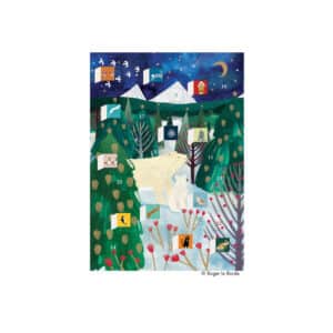 Adventskalender-Weihnachtskarte Polarnacht mit Eisbär