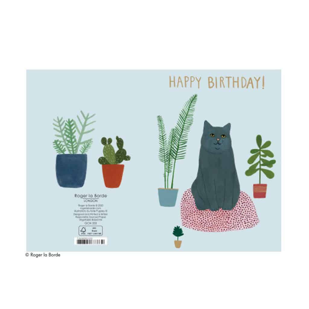 Geburtstagskarte Elegante Katze