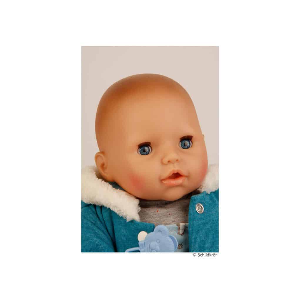 Schildkröt Puppe Baby Amy 45cm mit Schnuller und Winterjacke