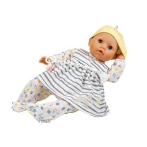 Schildkröt Puppe Baby Amy 45cm mit gestreiftem Kleid