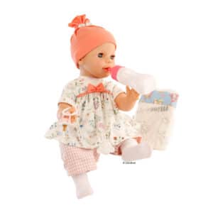 Schildkröt Puppe Trink- und Näßbaby Lina mit Blüten-Kleid