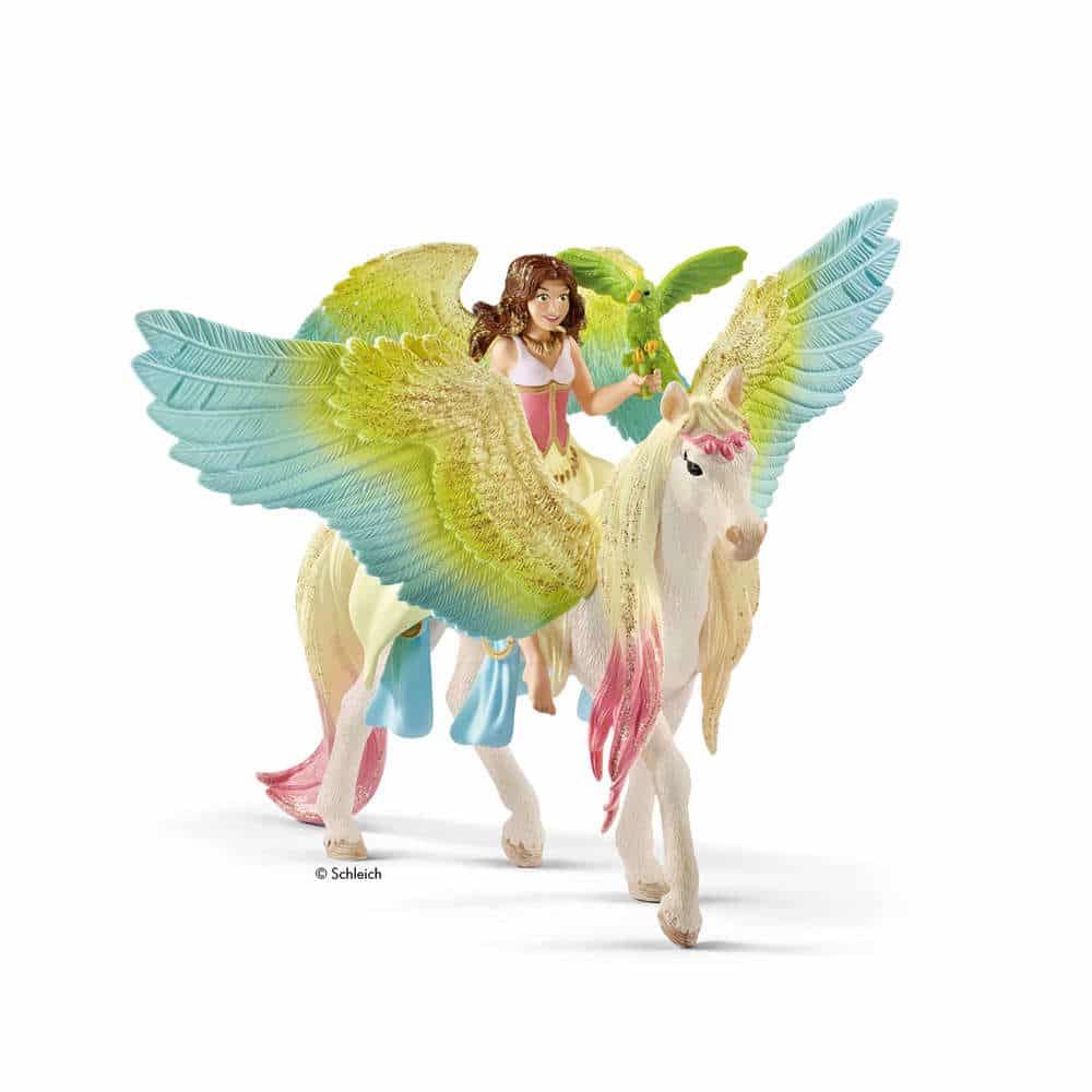Schleich Elfe Surah mit Glitzer-Pegasus und Papagei