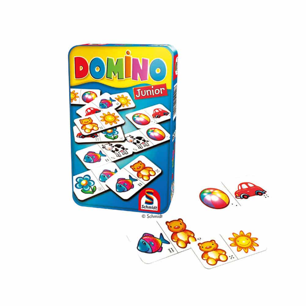 Domino Junior in der Metalldose