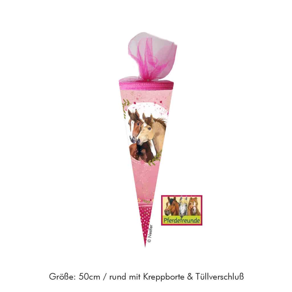 Schultüte Zuckertüte Coppenrath Pferde-Freunde Rosa 50cm