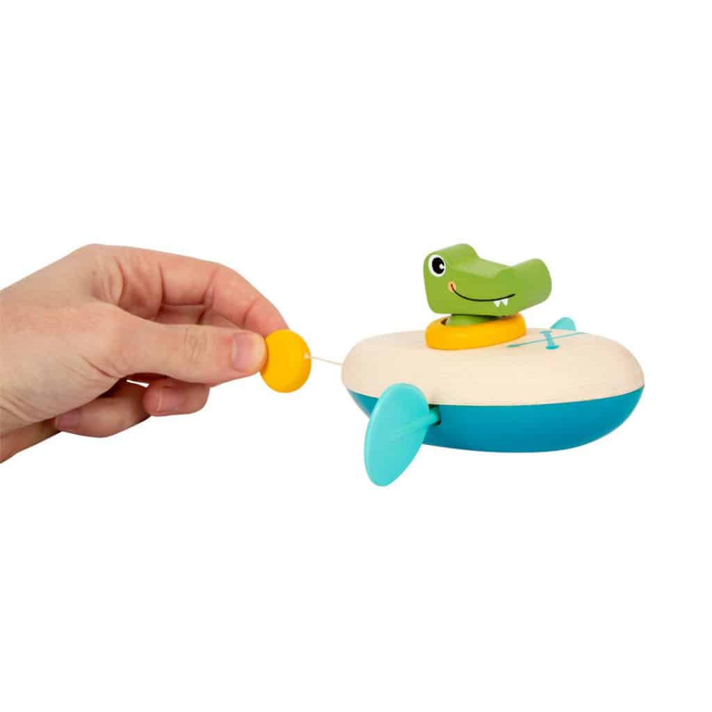 Wasserspielzeug Aufzieh-Kanu Krokodil