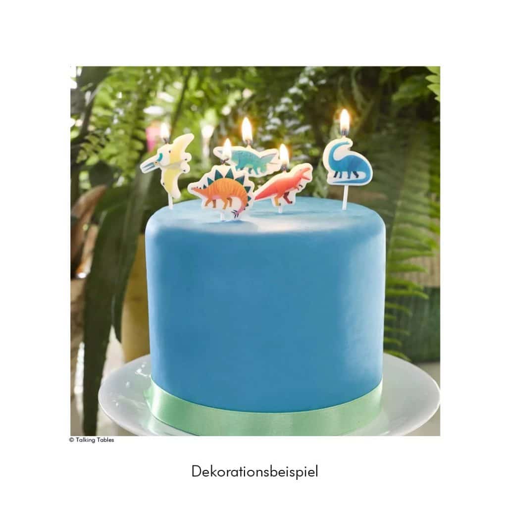 5 Geburtstagskuchen-Kerzen Dinosaurier