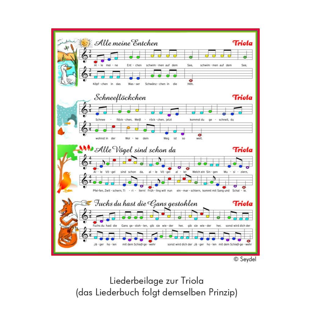 Liederbuch für Triola "Music for children"