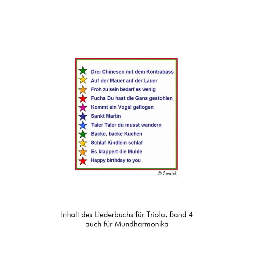 Liederbuch für Triola Bd.4 auch für Mundharmonika
